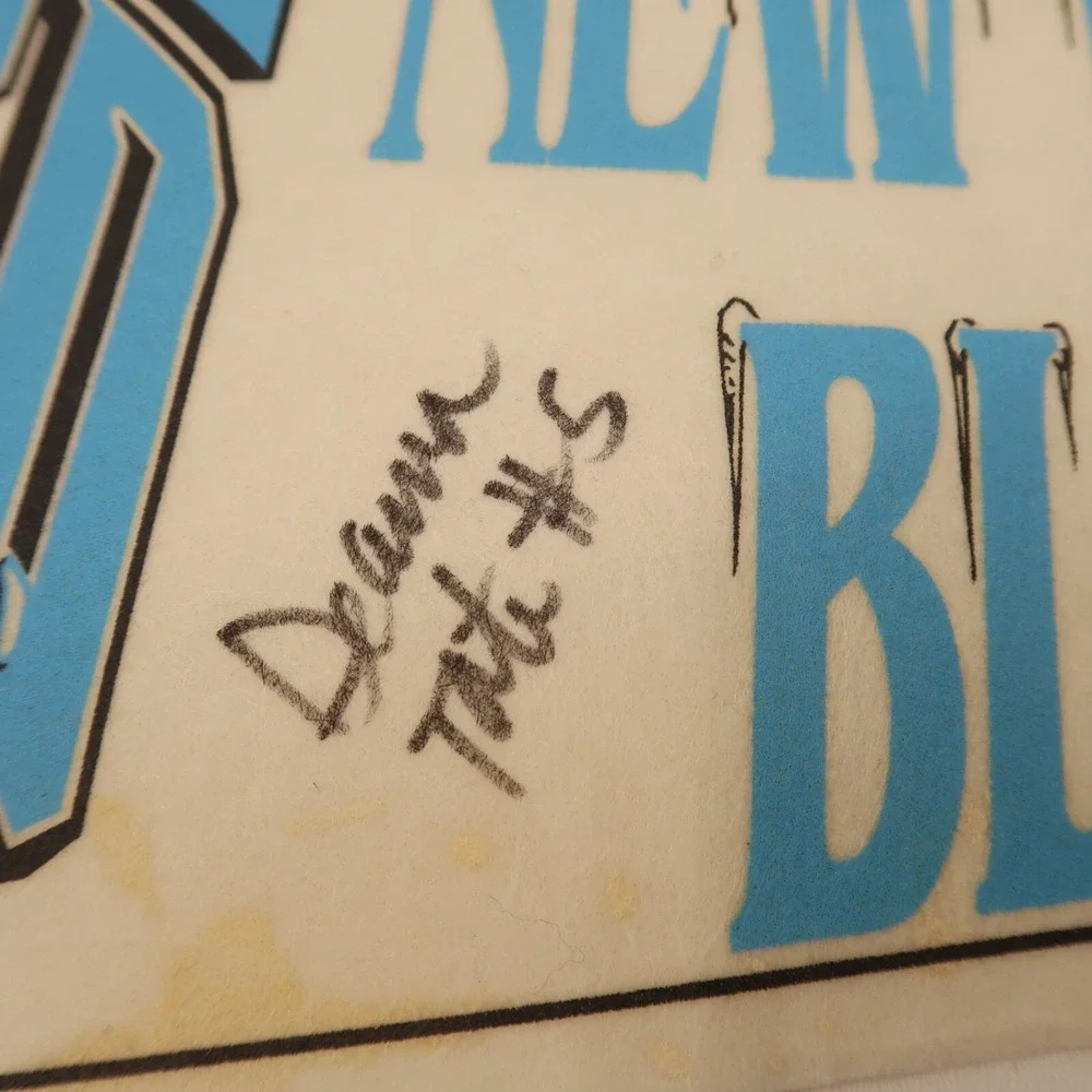 Vintage New England Blizzard ABL Basketball League Pennant Felt Autographed Sign